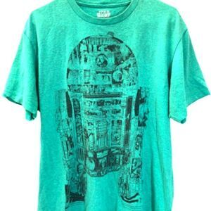 Green Star Wars R2D2 Short Sleeved T-Shirt
